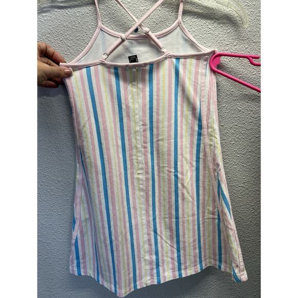 Forever 21 Kids Striped Tank Dress Pastel Multicolor Size 7/8 Girls - Picture 4 of 5